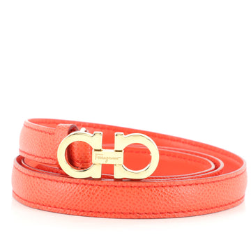 Salvatore Ferragamo Gancini Belt Leather Thin