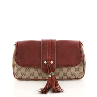 Gucci Marrakech Convertible Evening Bag Leather and GG Canvas