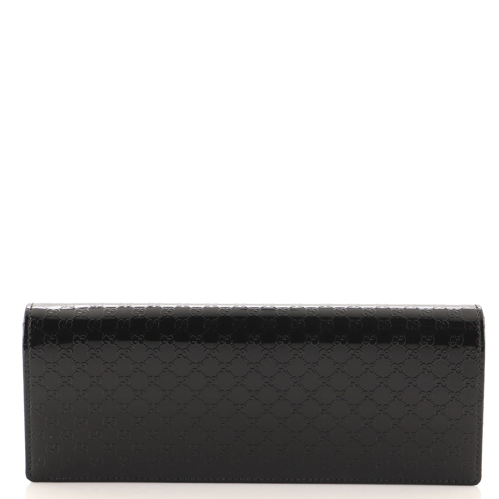 Gucci Broadway Microguccissima Black Patent Leather Clutch 