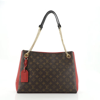 Louis Vuitton Surene Handbag Monogram Canvas with Leather MM