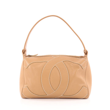 Chanel CC Stitch Shoulder Bag Caviar Medium