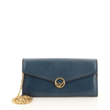 Fendi F is Fendi Continental Chain Wallet Leather