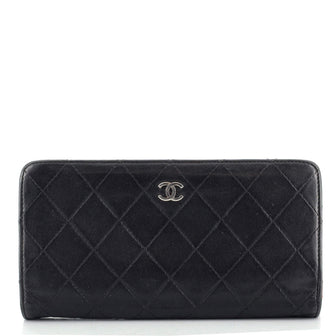 Chanel L-Yen Wallet Quilted Lambskin Long