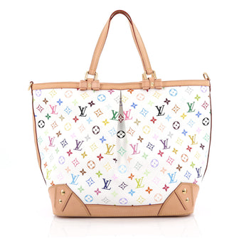 Louis Vuitton Sharleen Handbag Monogram Multicolor GM White