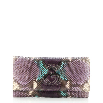 Gucci Soho Continental Wallet Python
