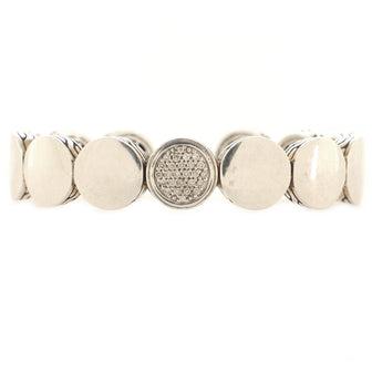 John Hardy Dot Lava Single Station Flex Cuff Bracelet Sterling Silver with Diamonds