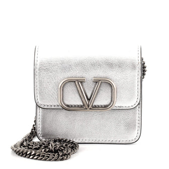 Valentino VSling Wallet on Chain Leather Compact