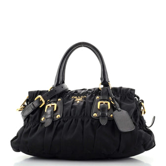 Prada Gaufre Convertible Satchel Tessuto Medium