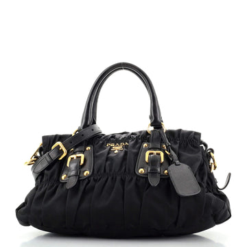 Prada Gaufre Convertible Satchel Tessuto Medium