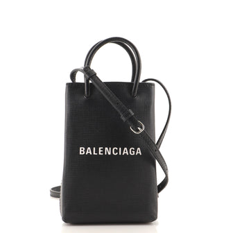 Balenciaga Shopping Phone Holder Leather