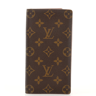 Louis Vuitton Porte Valeurs Checkbook Wallet Monogram Canvas