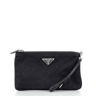 Prada Wristlet Zip Pouch Tessuto Medium