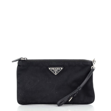 Prada Wristlet Zip Pouch Tessuto Medium