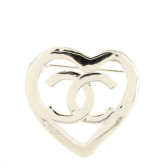 Chanel Coco In Love Heart CC Brooch Metal