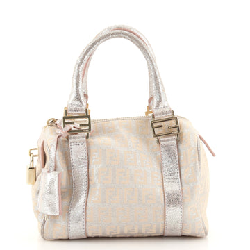 Fendi Boston Bag Zucchino Lurex Canvas Mini