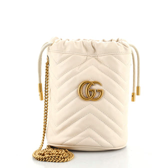Gucci GG Marmont Bucket Bag Matelasse Leather Mini