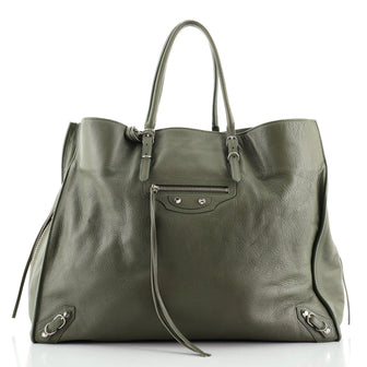 Balenciaga Papier A4 Zip Around Classic Studs Bag Leather Large