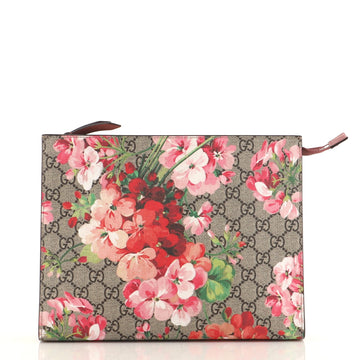 Gucci Toiletry Pouch Blooms Print GG Coated Canvas Large
