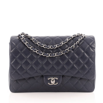 Chanel Classic Double Flap Bag Quilted Caviar Maxi
