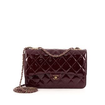 Chanel Eyelet Wallet on Chain Flap Quilted Patent