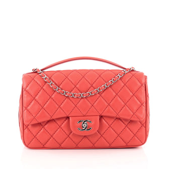 Chanel Easy Carry Flap Bag Quilted Lambskin Jumbo