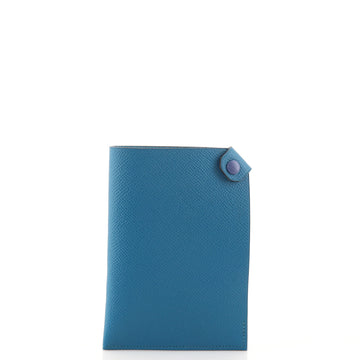 Hermes Bicolor Tarmac Passport Holder Leather