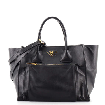 Prada Front Pocket Wing Convertible Tote Soft Calf