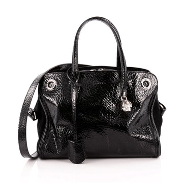 Alexander McQueen Eyelet Padlock Tote Patent Small