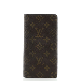 Louis Vuitton Porte Valeurs Checkbook Wallet Monogram Canvas