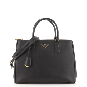 Prada Double Zip Lux Tote Saffiano Leather Medium