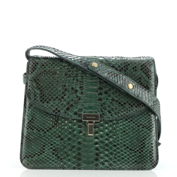 Balenciaga Turnlock Flap Shoulder Bag Python Small