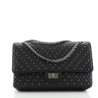 Chanel Reissue 2.55 Flap Bag Studded Chevron Sheepskin 225