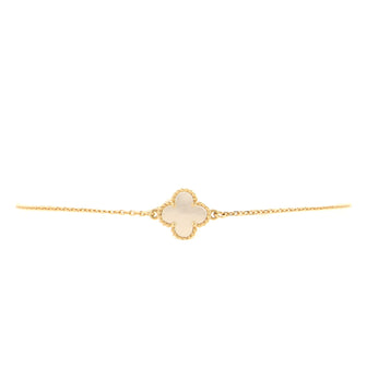 Van Cleef & Arpels Sweet Alhambra Bracelet 18K Yellow Gold and Mother of Pearl