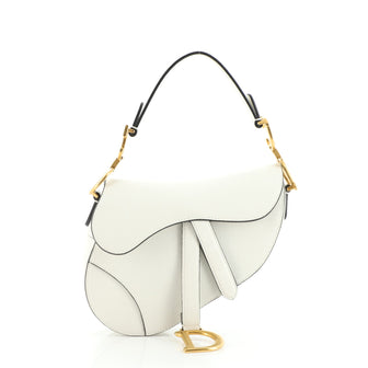 Christian Dior Saddle Handbag Leather Mini