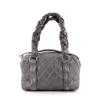 Chanel Lady Braid Bowler Bag Quilted Leather Small