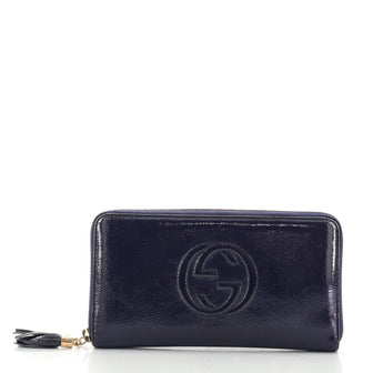 Gucci Soho Zip Around Wallet Patent