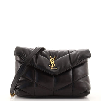 Saint Laurent LouLou Puffer Shoulder Bag Quilted Leather Mini