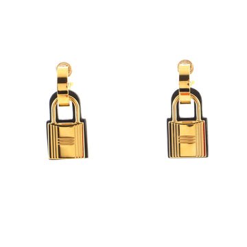Hermes O'Kelly Drop Earrings Metal with Leather