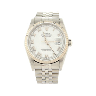 Rolex Oyster Perpetual Datejust Automatic Watch Stainless Steel and White Gold 36