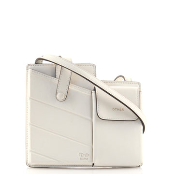 Fendi Bustine 2 Pockets Crossbody Bag Leather Mini
