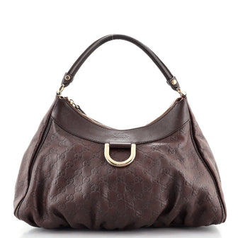 Gucci D Ring Hobo Guccissima Leather Medium