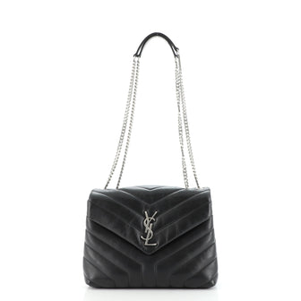 Saint Laurent LouLou Shoulder Bag Matelasse Chevron Leather Small