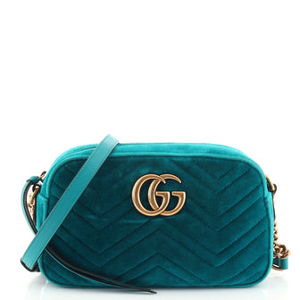 Gucci GG Marmont Shoulder Bag Matelasse Velvet Small