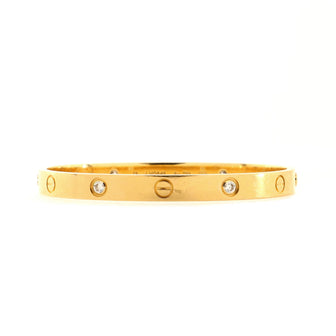 Cartier Love 4 Diamond Bracelet 18K Yellow Gold with Diamonds