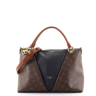Louis Vuitton V Tote Monogram Canvas and Leather MM