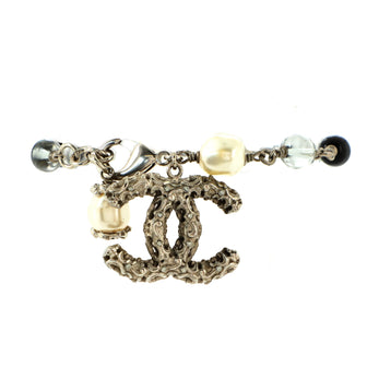 Chanel CC Chain Bracelet Metal with Crystals, Faux Pearls and Beads