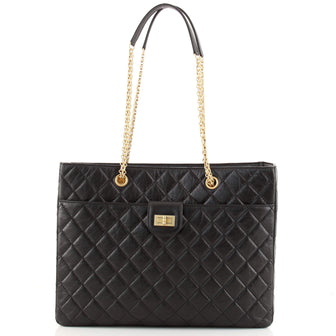 Chanel Front Pocket Reissue 2.55 Tote Quilted Aged Calfskin