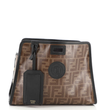 Fendi Peekaboo Defender Zucca Coated Canvas Small
