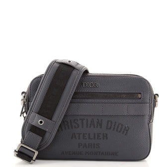 Christian Dior Front Pocket Crossbody Bag Atelier Signature Printed Leather