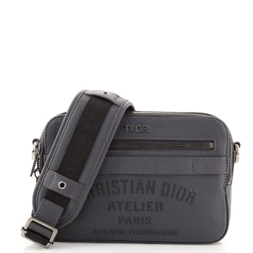 Christian Dior Front Pocket Crossbody Bag Atelier Signature Printed Leather